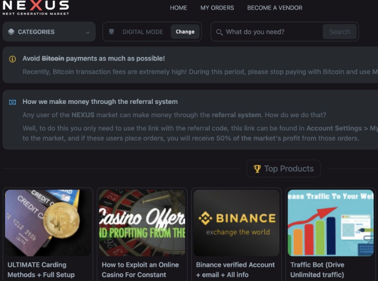 nexus market link