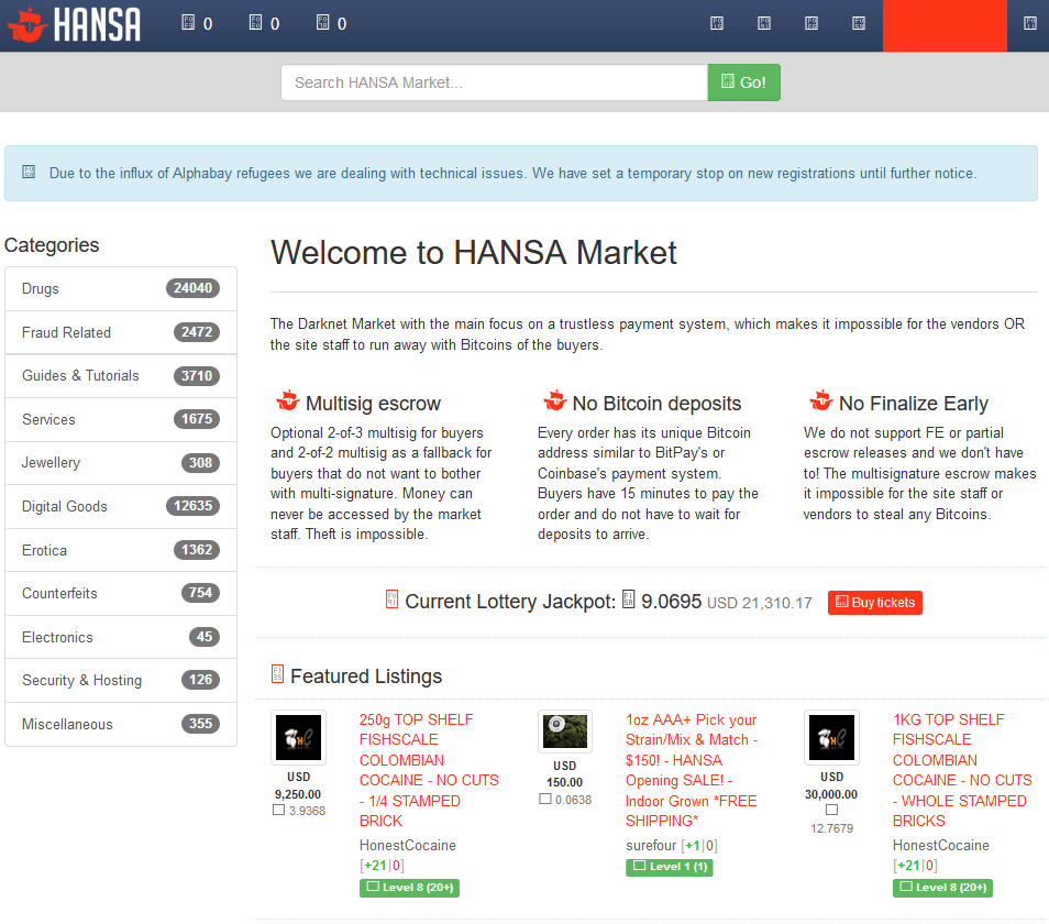 dark web market list